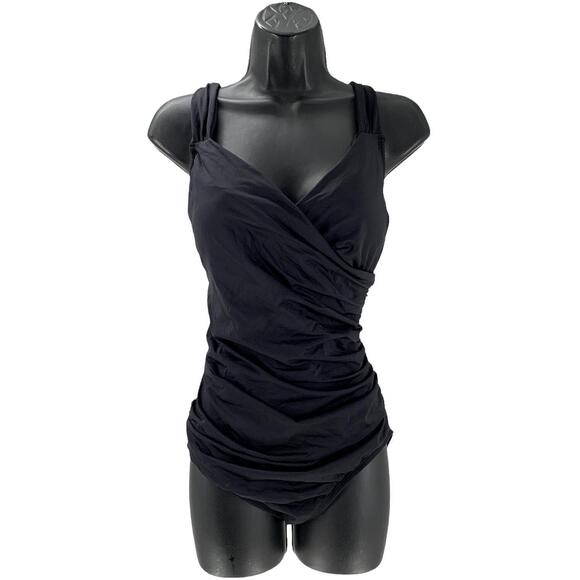 Jantzen Other - Jantzen Surplice Maillot One-Piece Swimsuit Black - Regular
